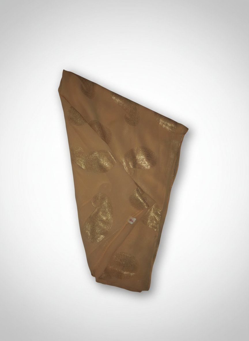 Foulard doré soirée pour les femmes voilée 