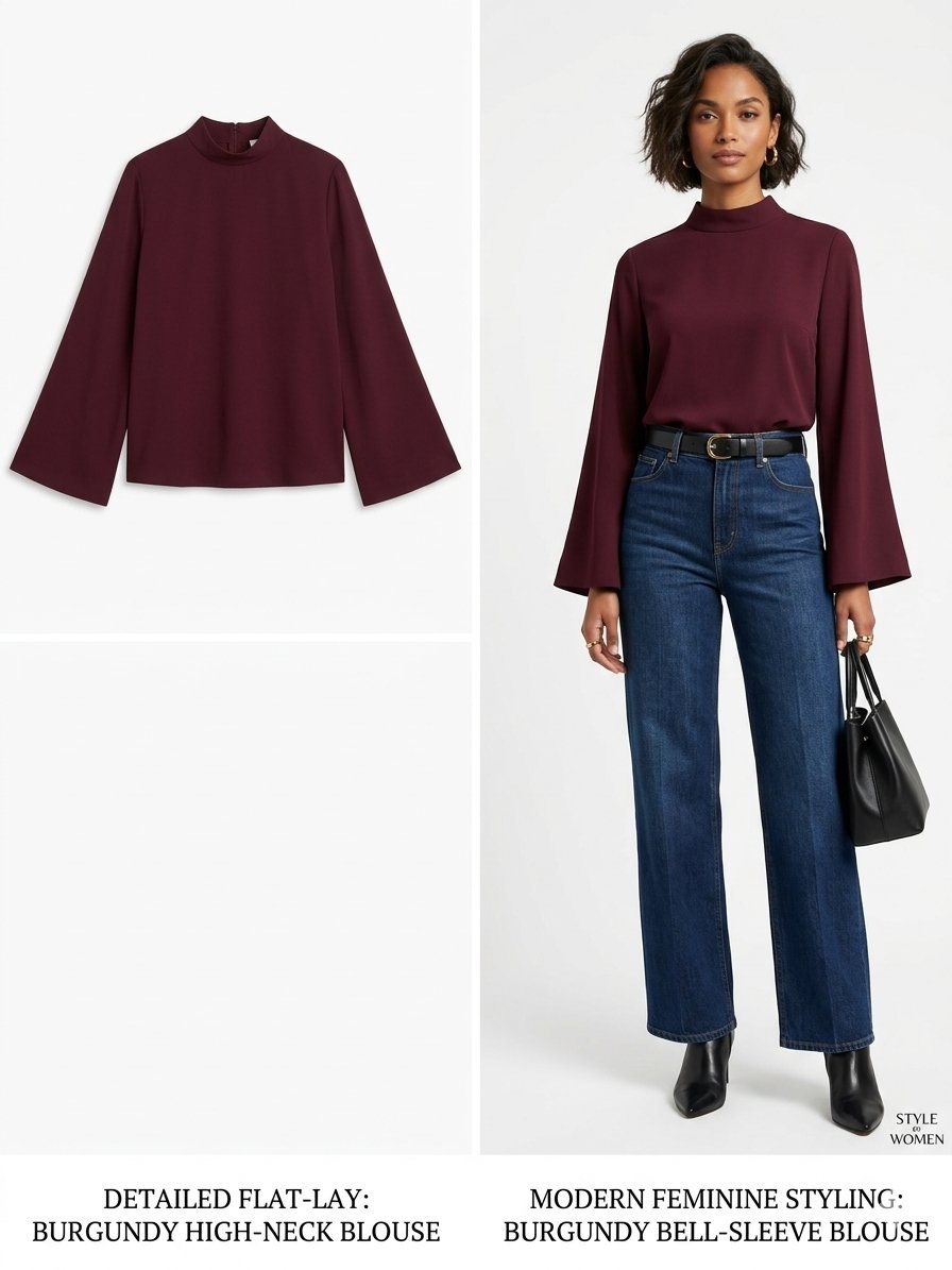 Pull sur taille avec manches cloches 