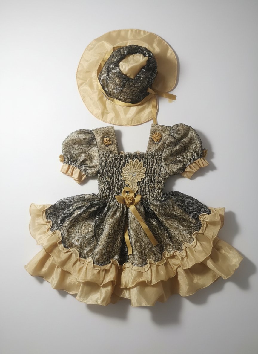 Robe avec chapeau pour fille enfant 
