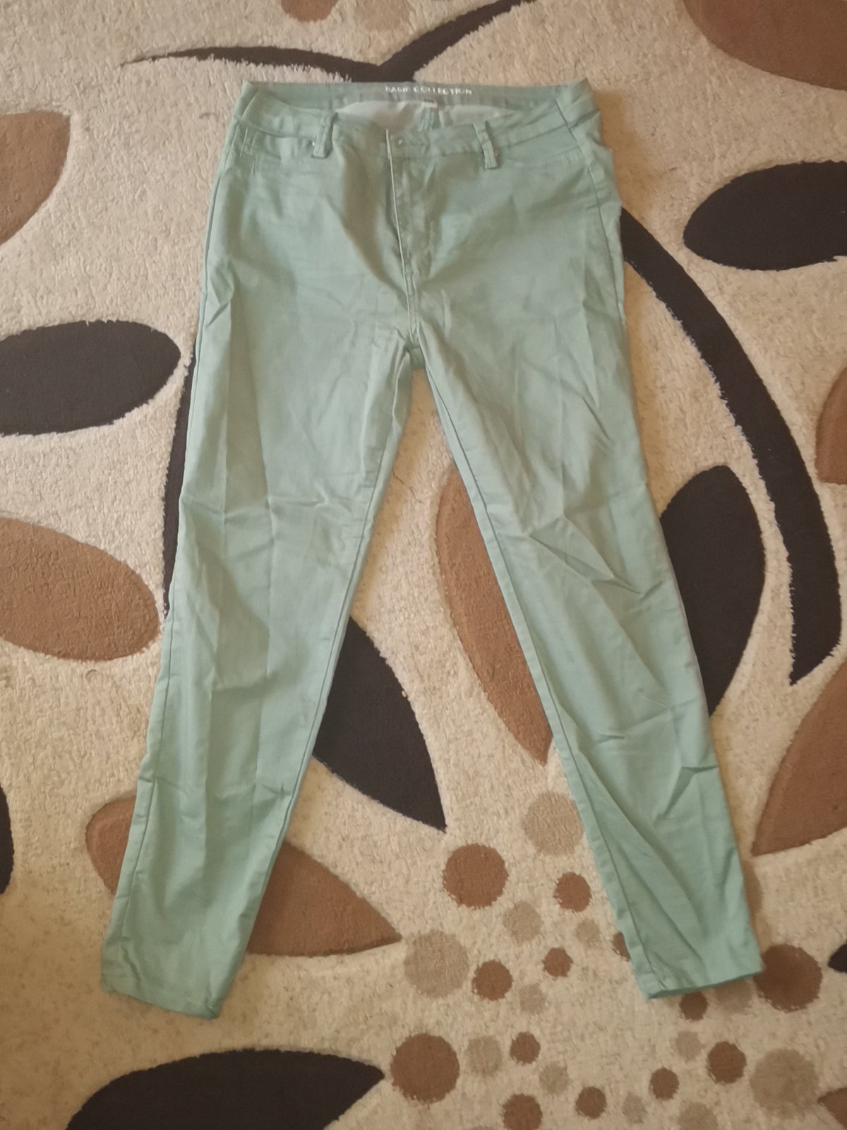 Pantalon vert doux skinny 