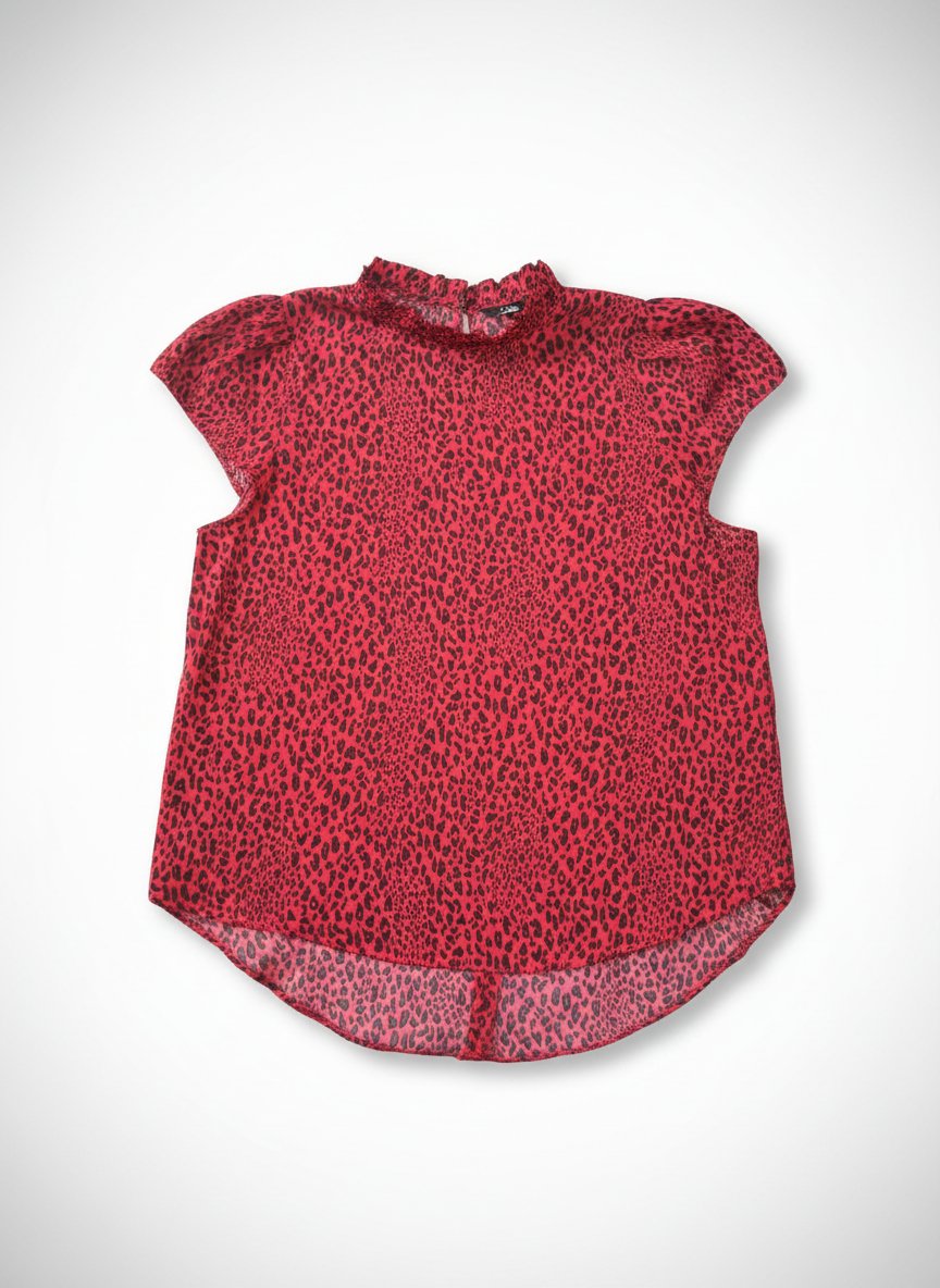 Chemise rouge tigré très chic 