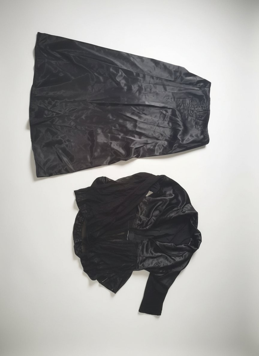 Ensemble noir satiné 
