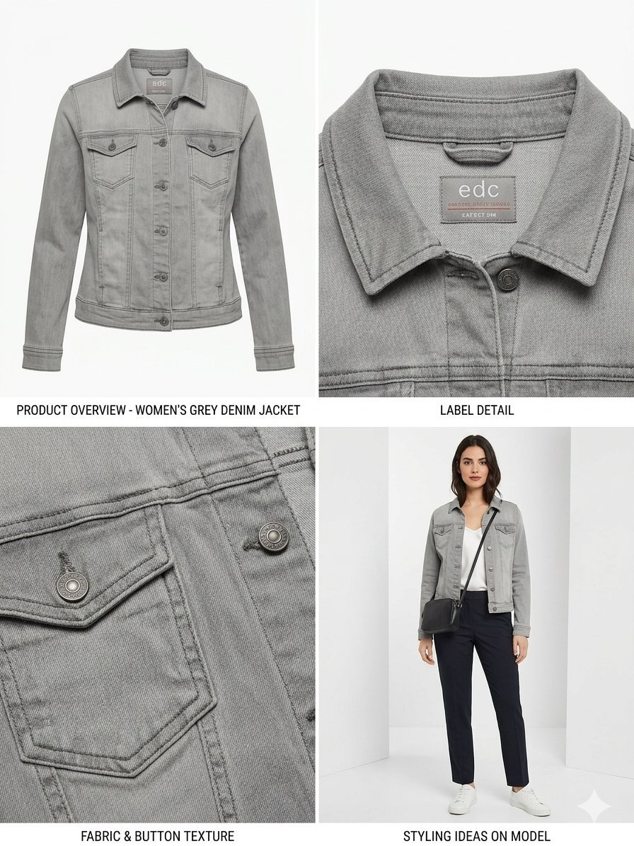 Veste djean gris taille 36