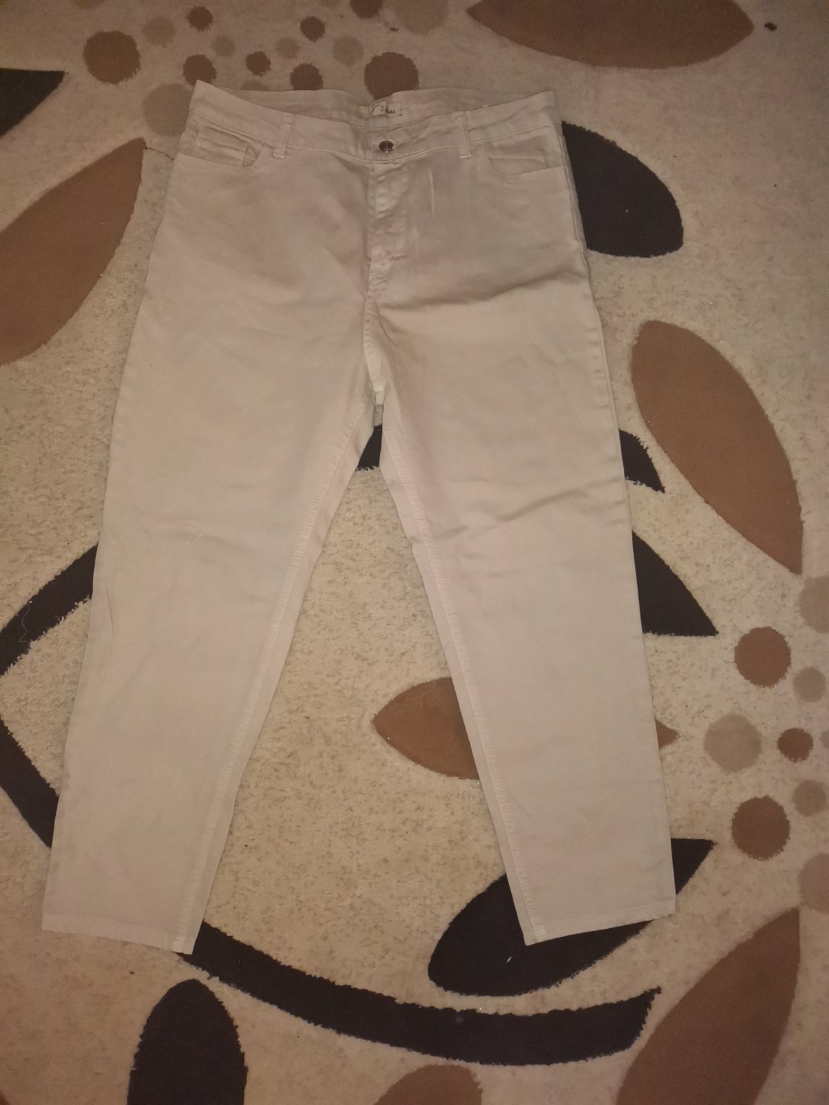 Pantalon mommyjeans beige claire taille 42/44