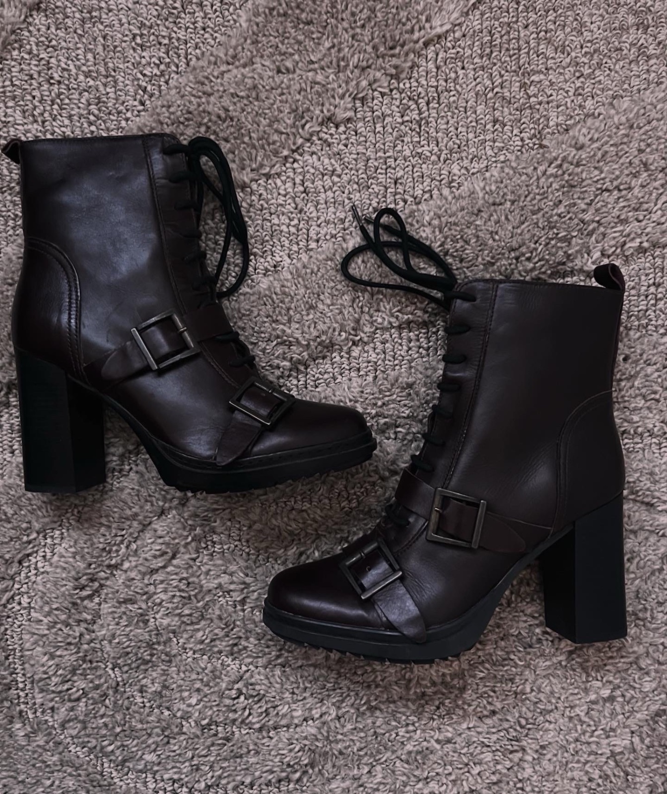 Burgundy boots