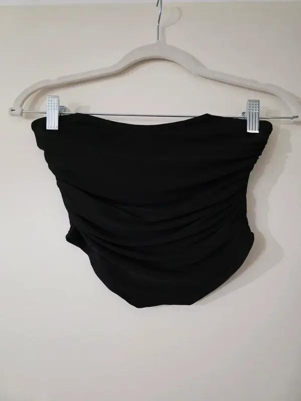 Bustier noir drapé Tulle 