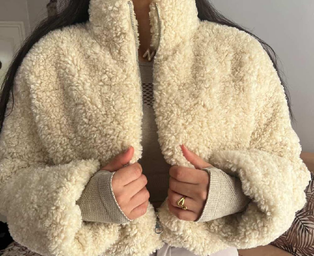 Doudoune zara effet mouton 