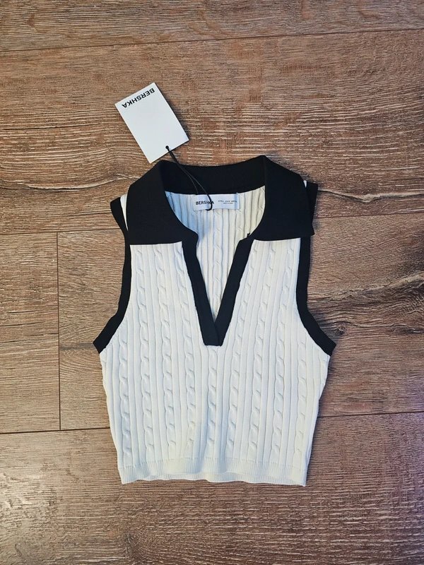Top polo tresse Bershka s