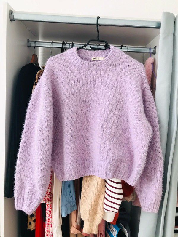 Pull en mailles chenille lilas xs/s oversize New collection