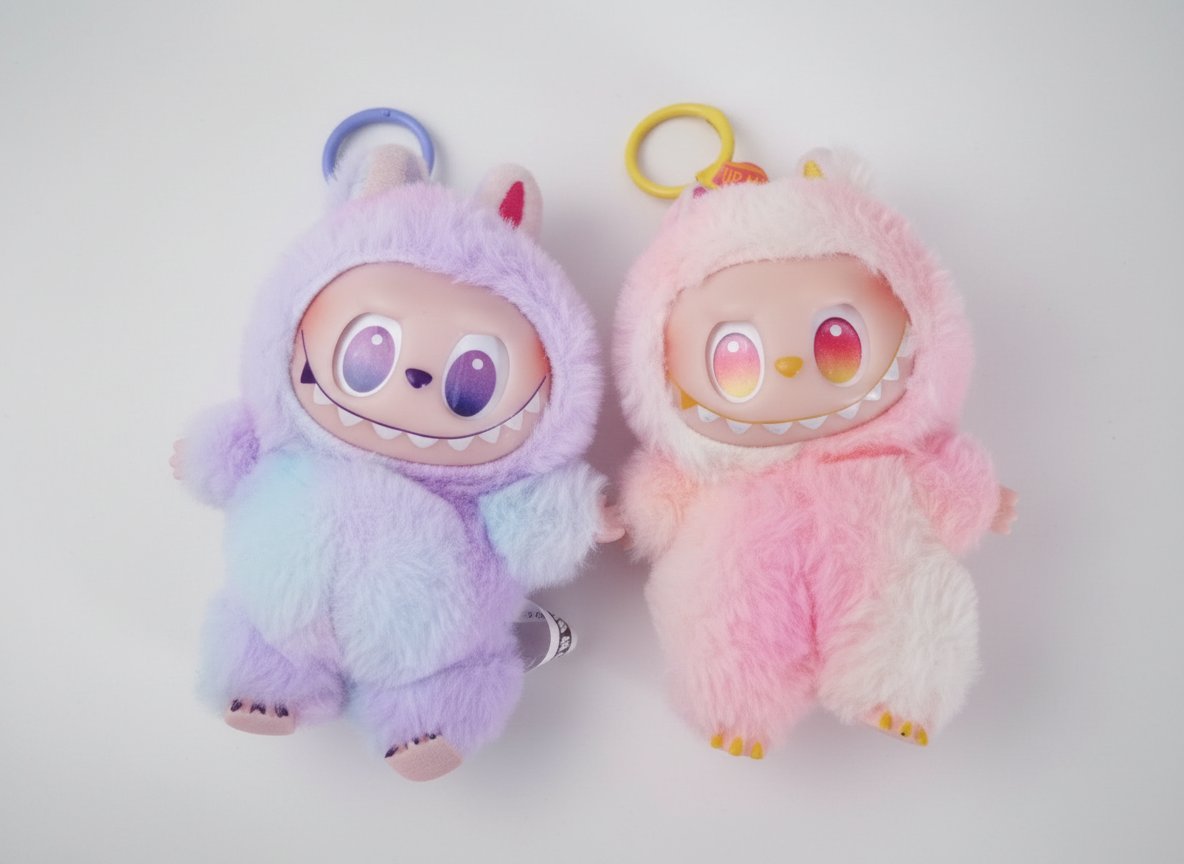 2 Labubu multicolores