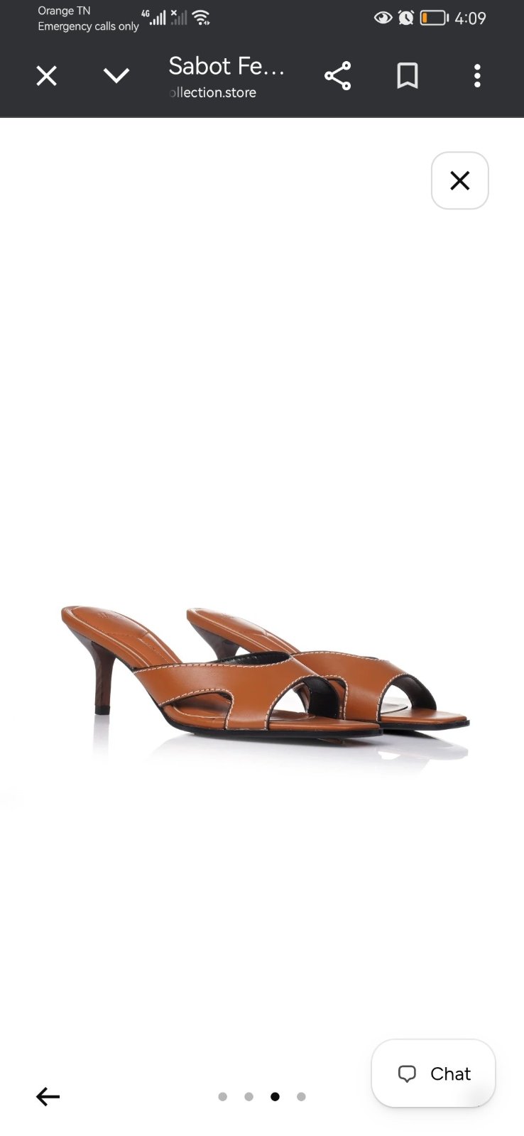 Demi Talon Camel 100% Cuir 