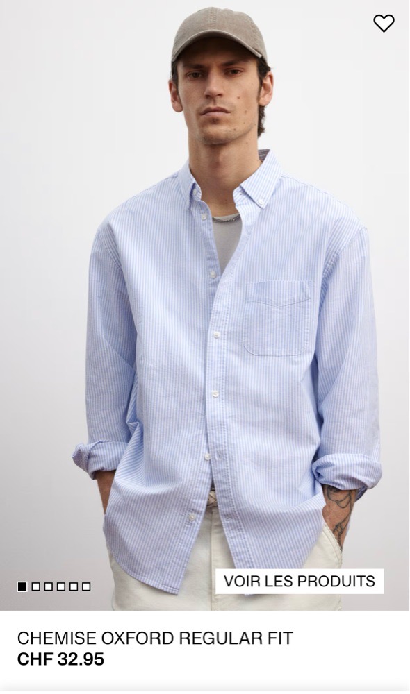 Chemise relaxed fit H&M 