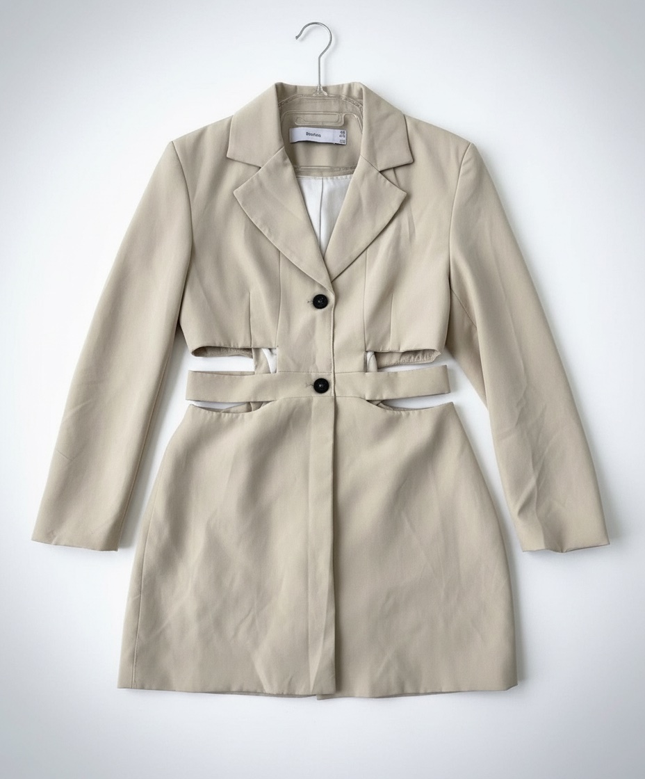 Beige Blazer dress 