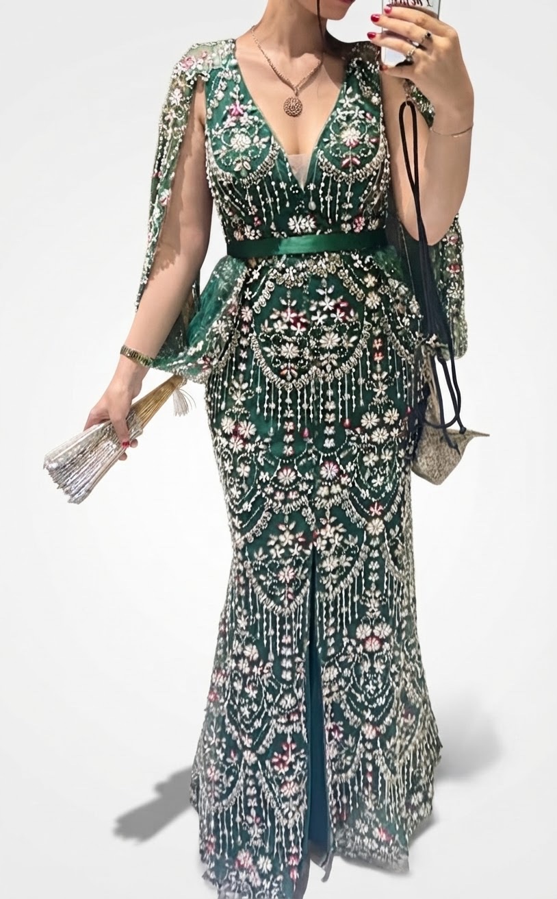 Robe soiré brodée