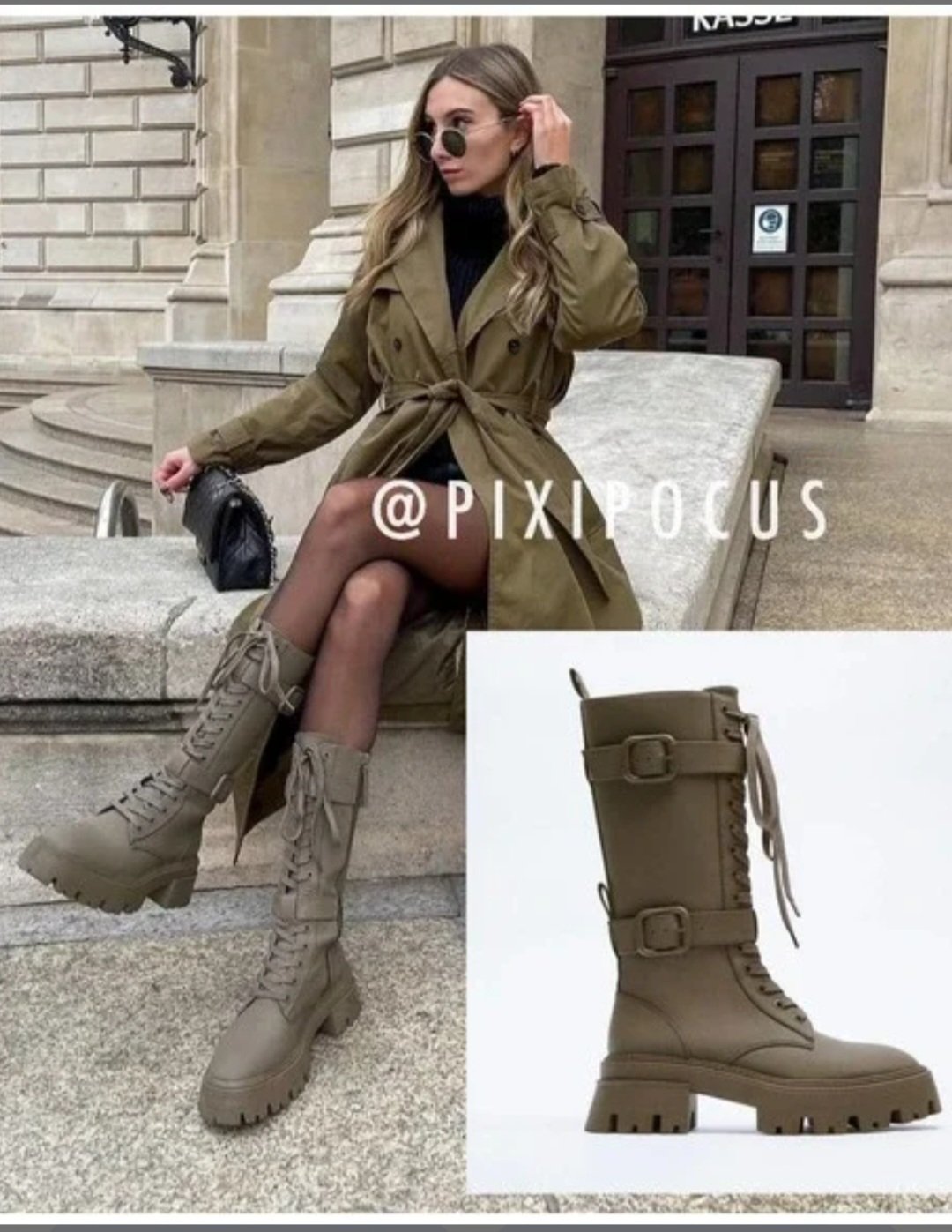Bottes à lacets Zara