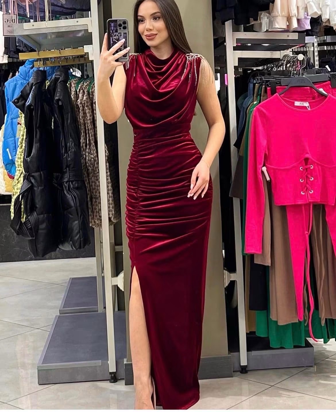 Robe soiree rouge