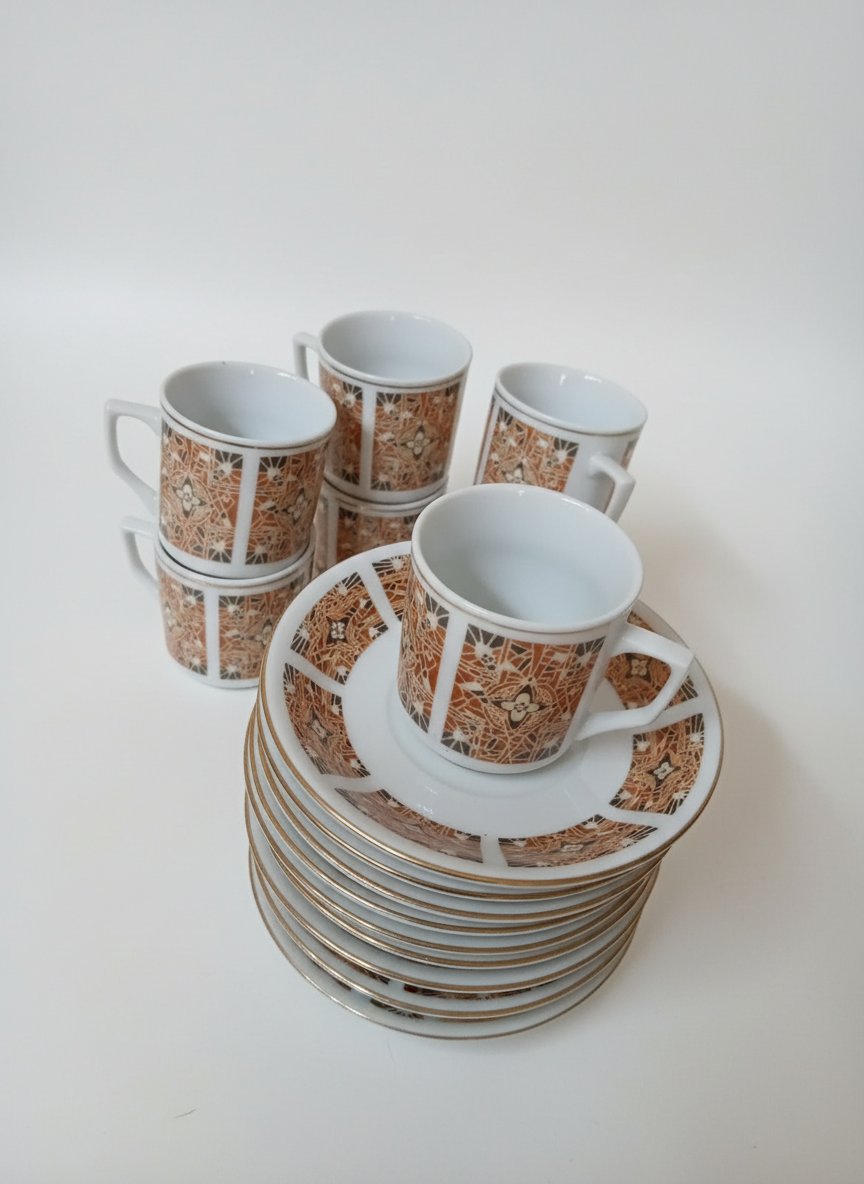Service à café en porcelaine décor OTTOMAN doré