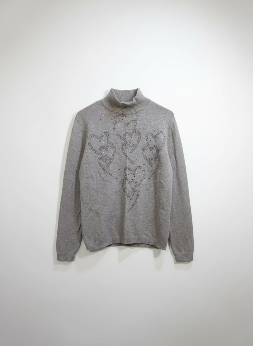 Pull grege col montant taille L/XL