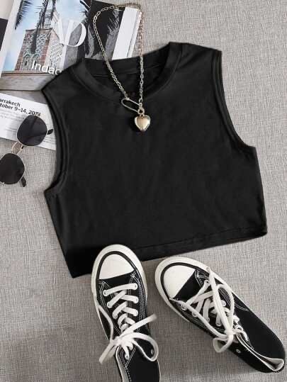 Crop top noir