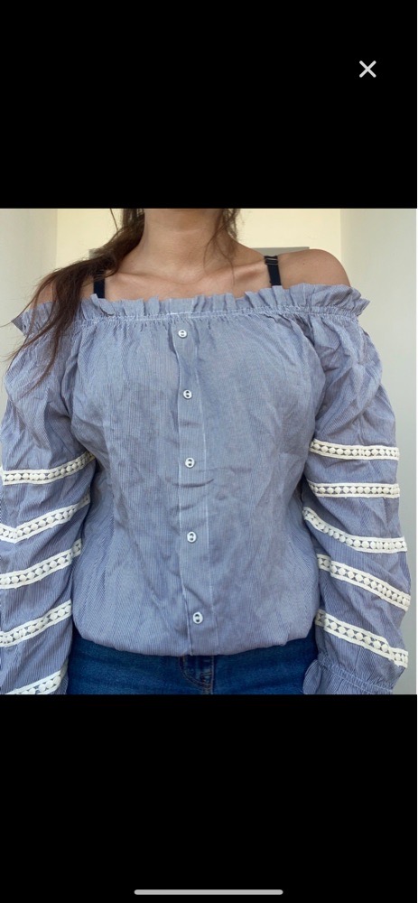 Zara shirt off shoulders 