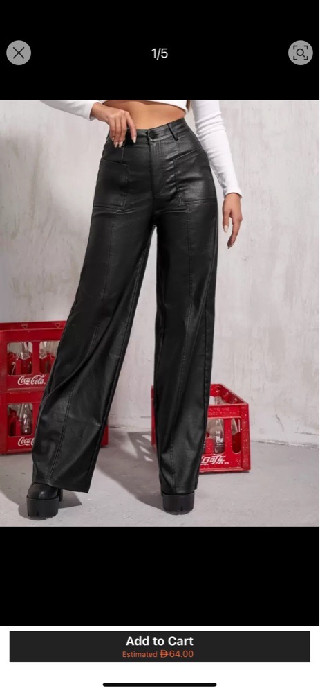 Leather noir pants