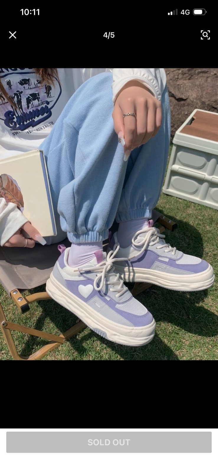 Purple shoes