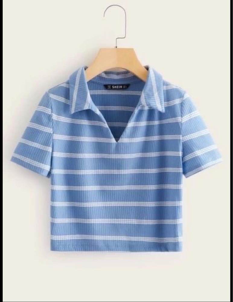 Crop top bleu