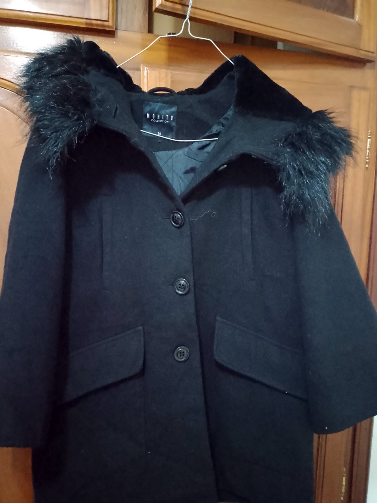 🖤 Manteau noir élégant – MOHITO Collection – Taille 34/36(faible)