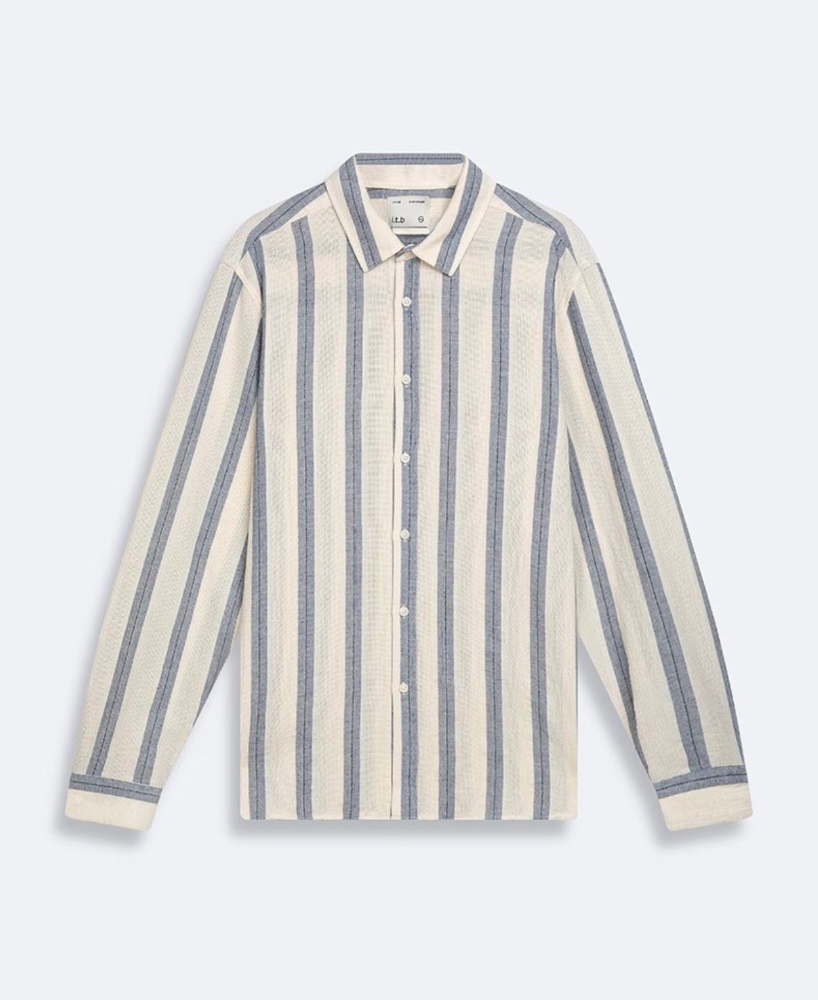  chemise texturée à rayures verticales Zara