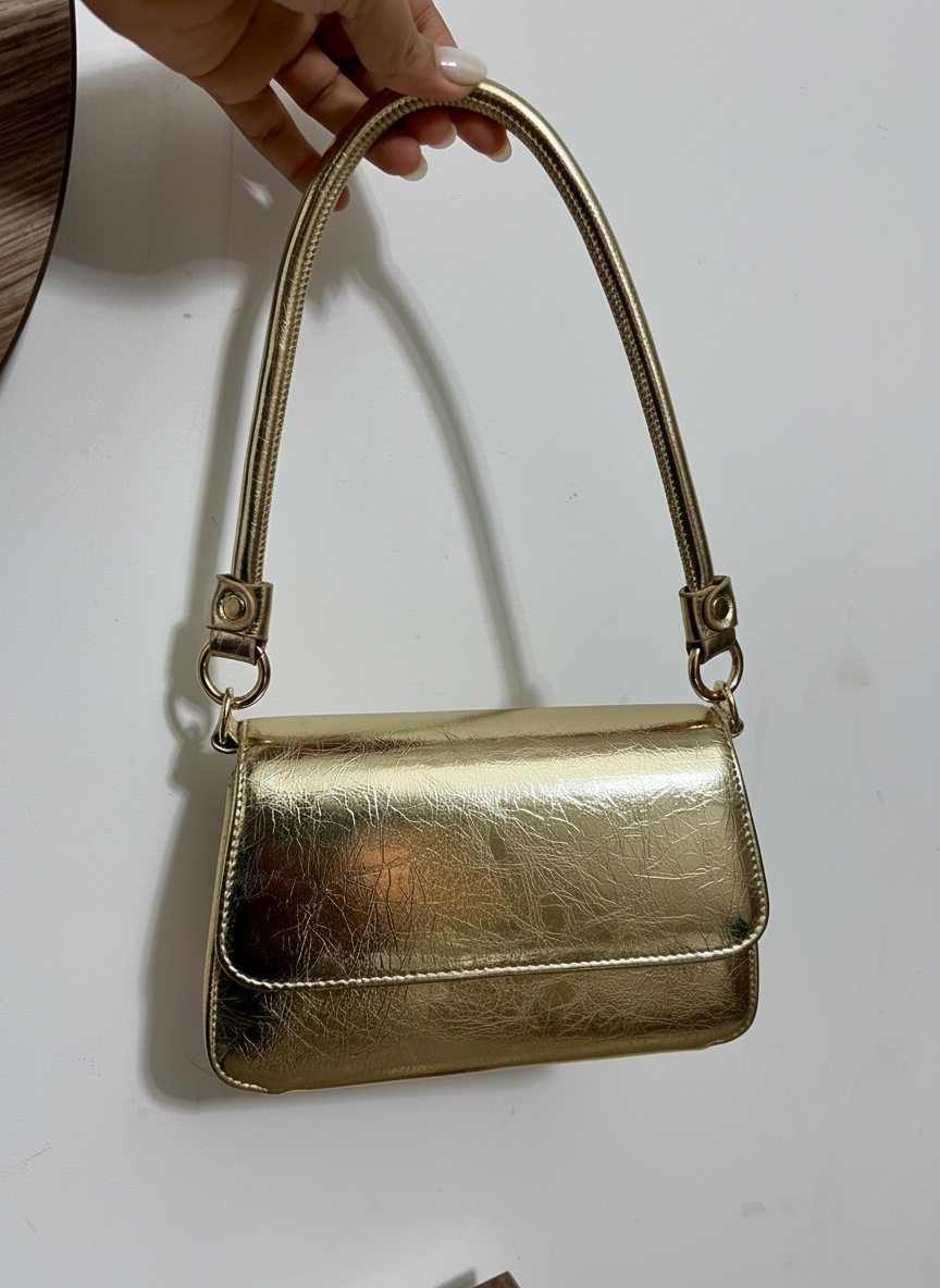 Sac doré strass