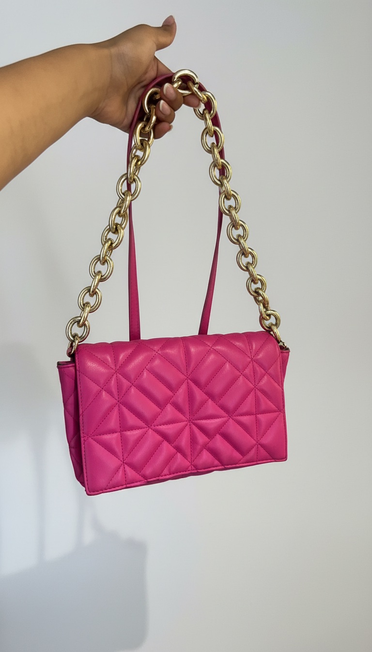 Sac strass rose