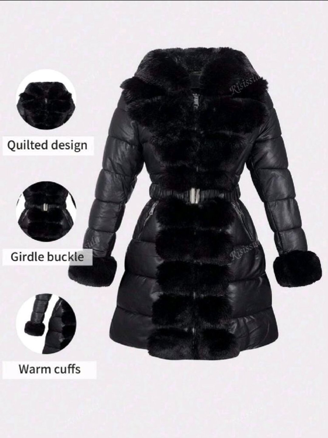 Manteau rembourrée décontractéeà capuche