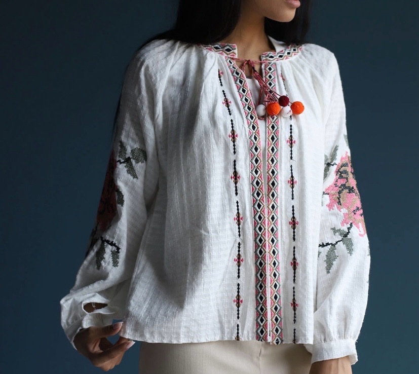 Blouse brodée style Zara 