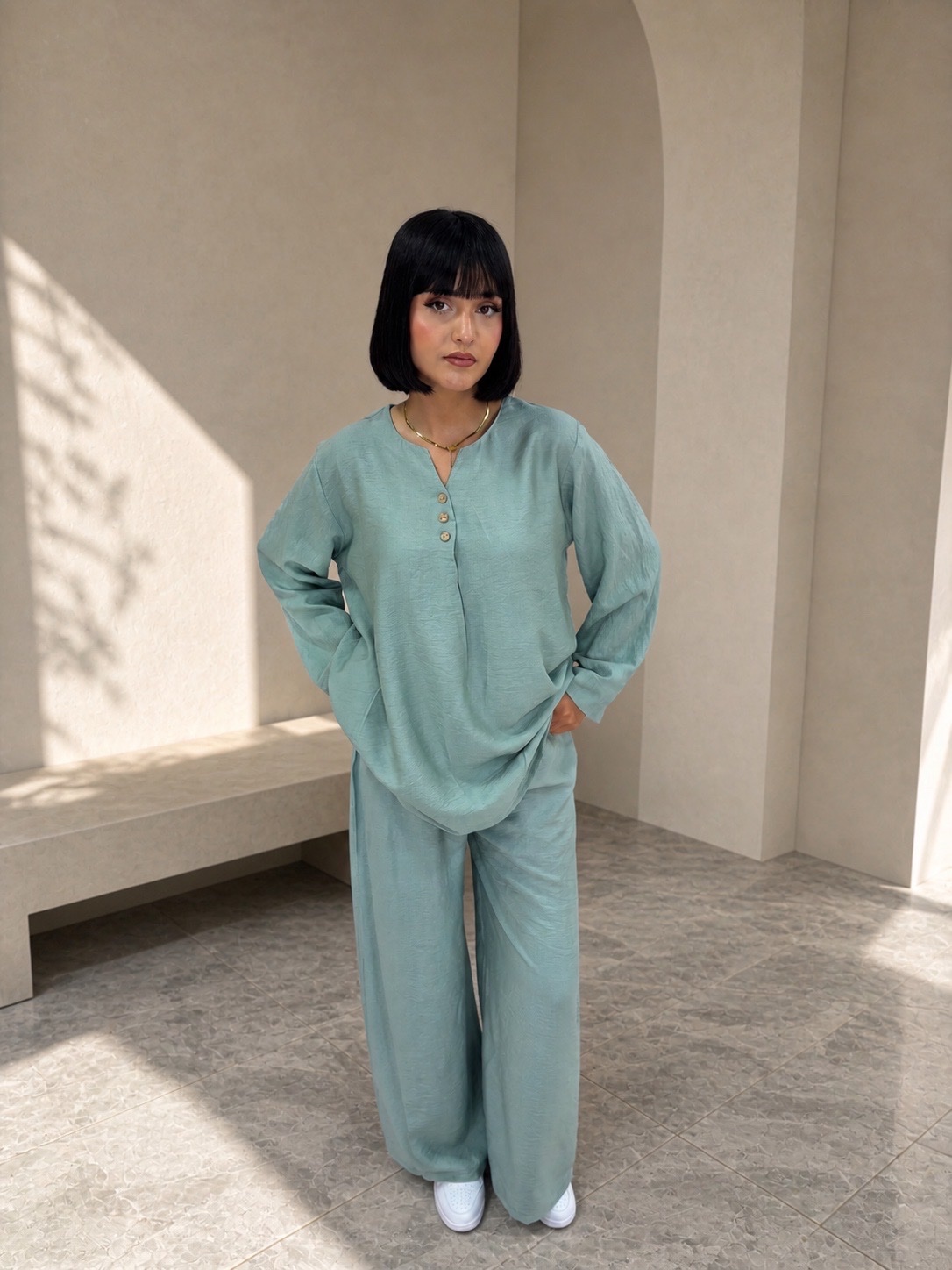Set en faux lin
