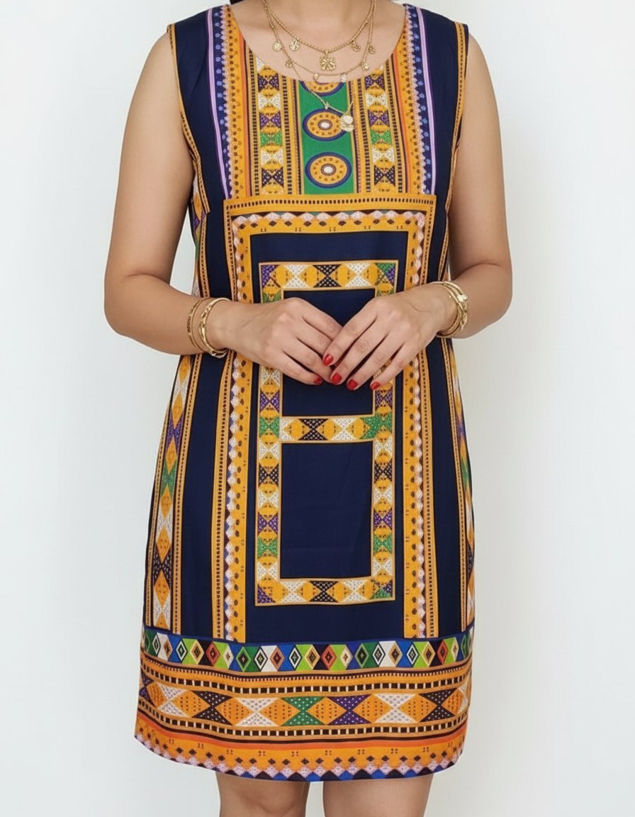 Robe courte imprimée chic