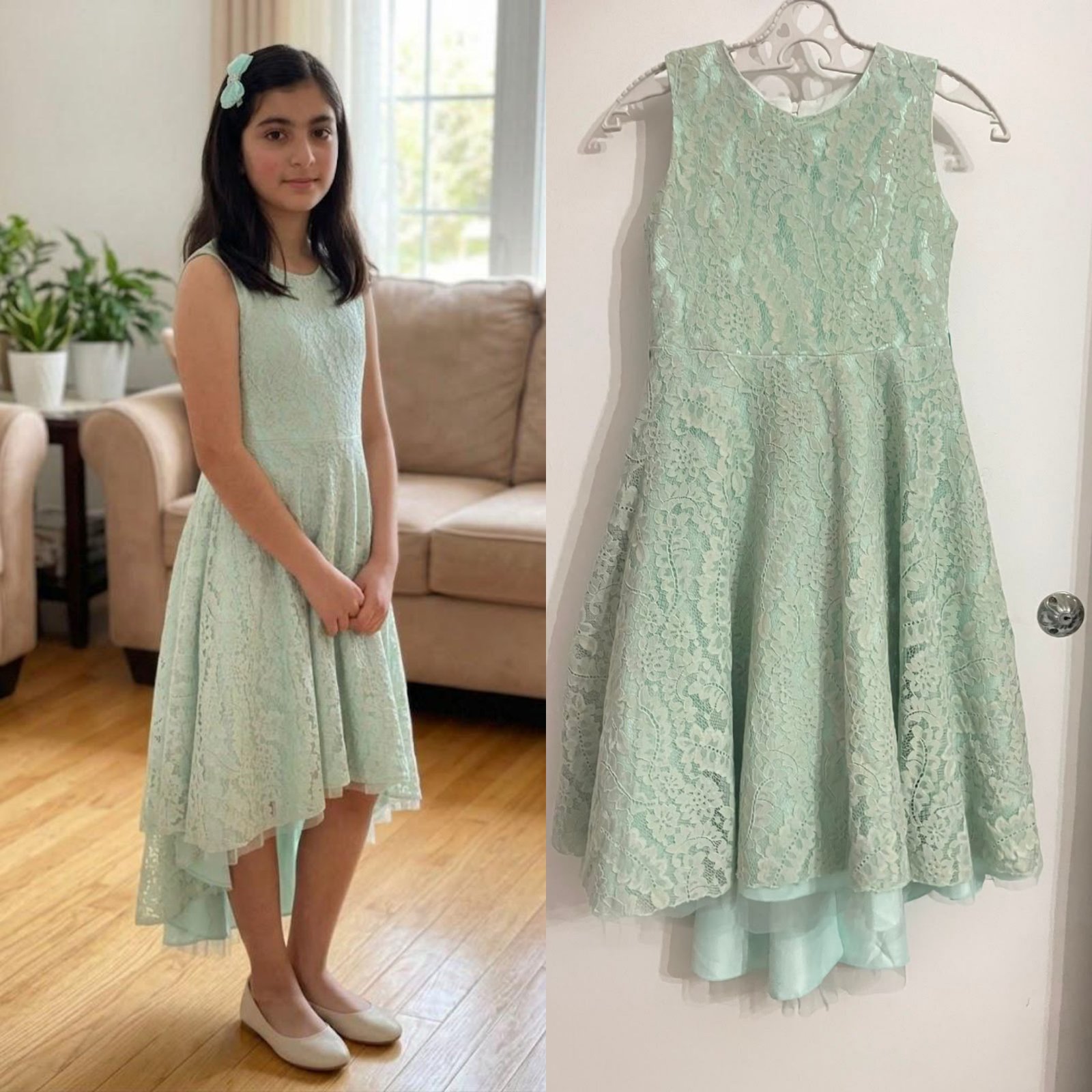 ✨ Robe de cérémonie fille - Chic & Élégante 💚👗