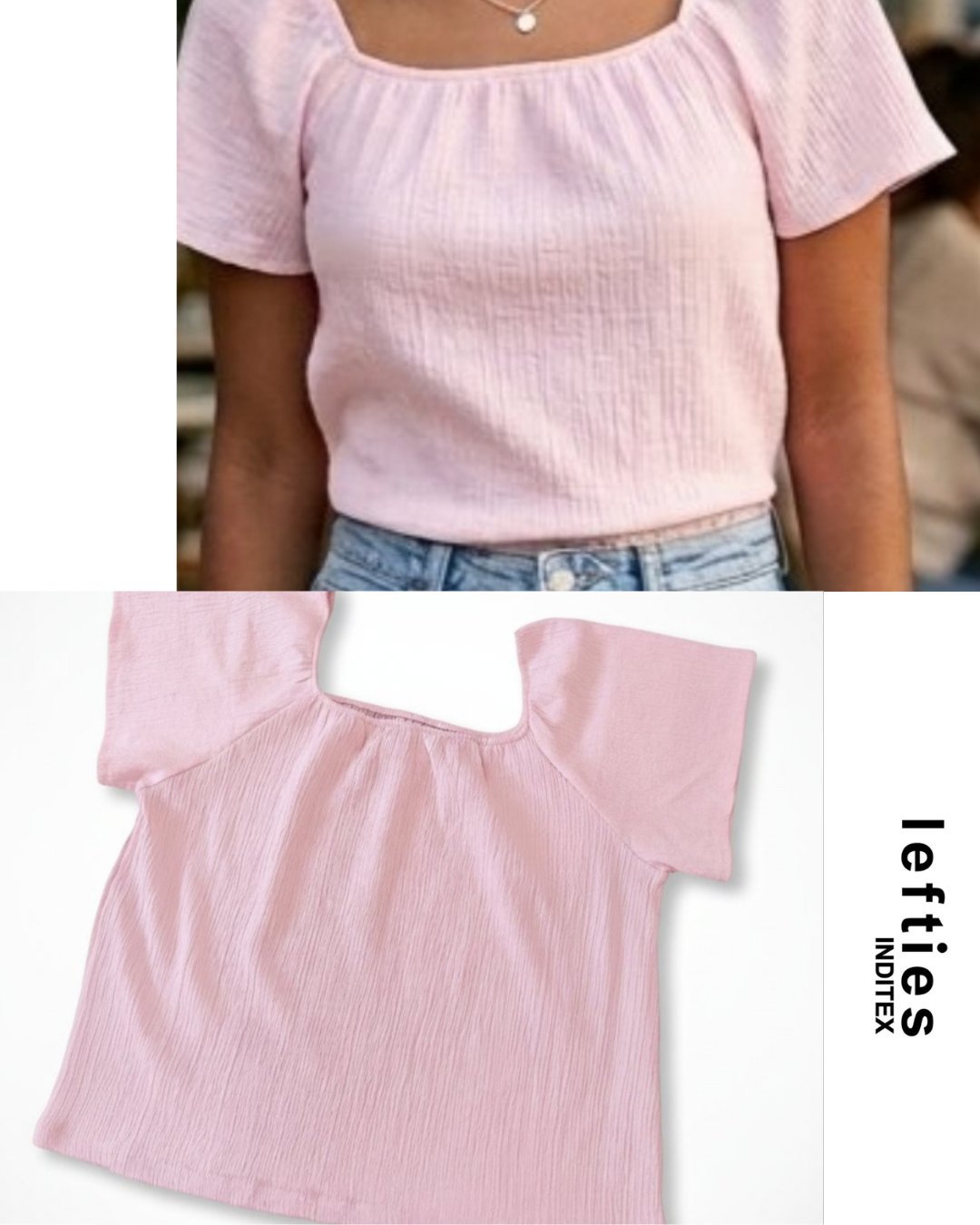 🌸 Top chic & comfy 🌸 - Couleur rose bébé - Lefties ✨