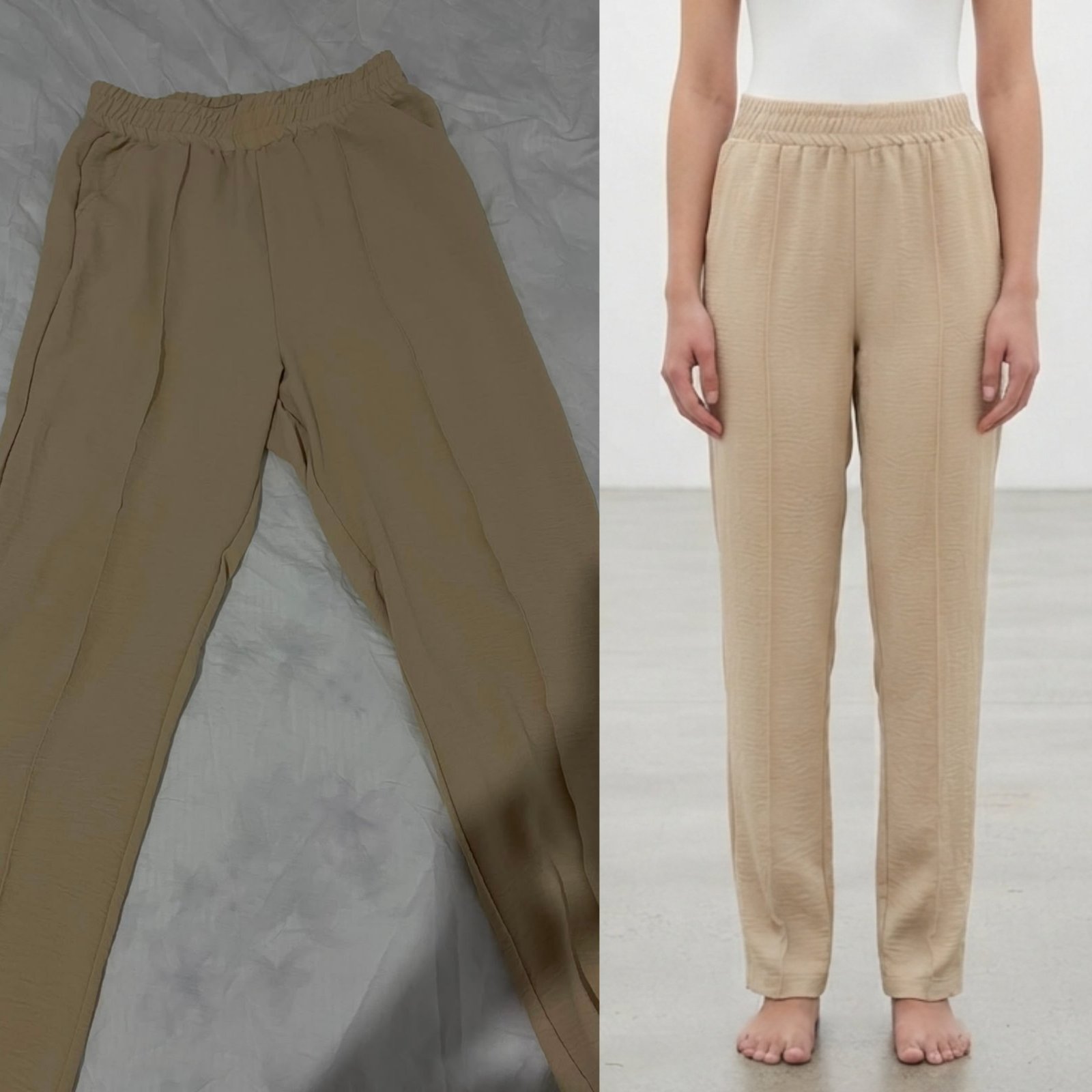 ✨ Pantalon casual fluide - Beige / Sable 🌾🤎