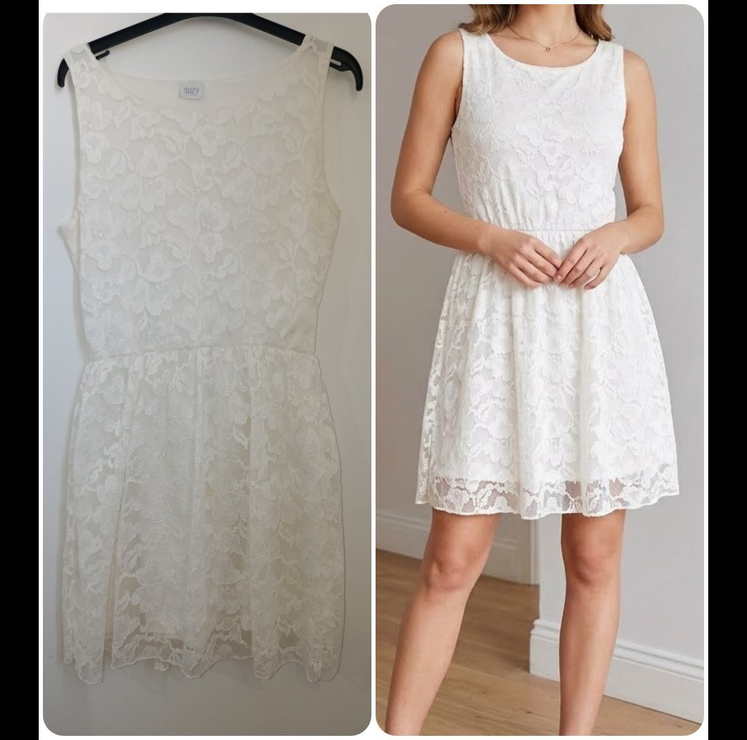 🤍 Robe patineuse en dentelle - Chic & Féminine - Suzy Shier ✨👗
