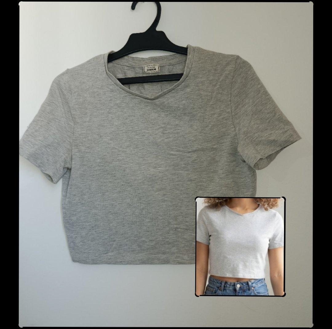 ✨ Crop top gris chiné - Pimkie - Basique indispensable ! 🩶