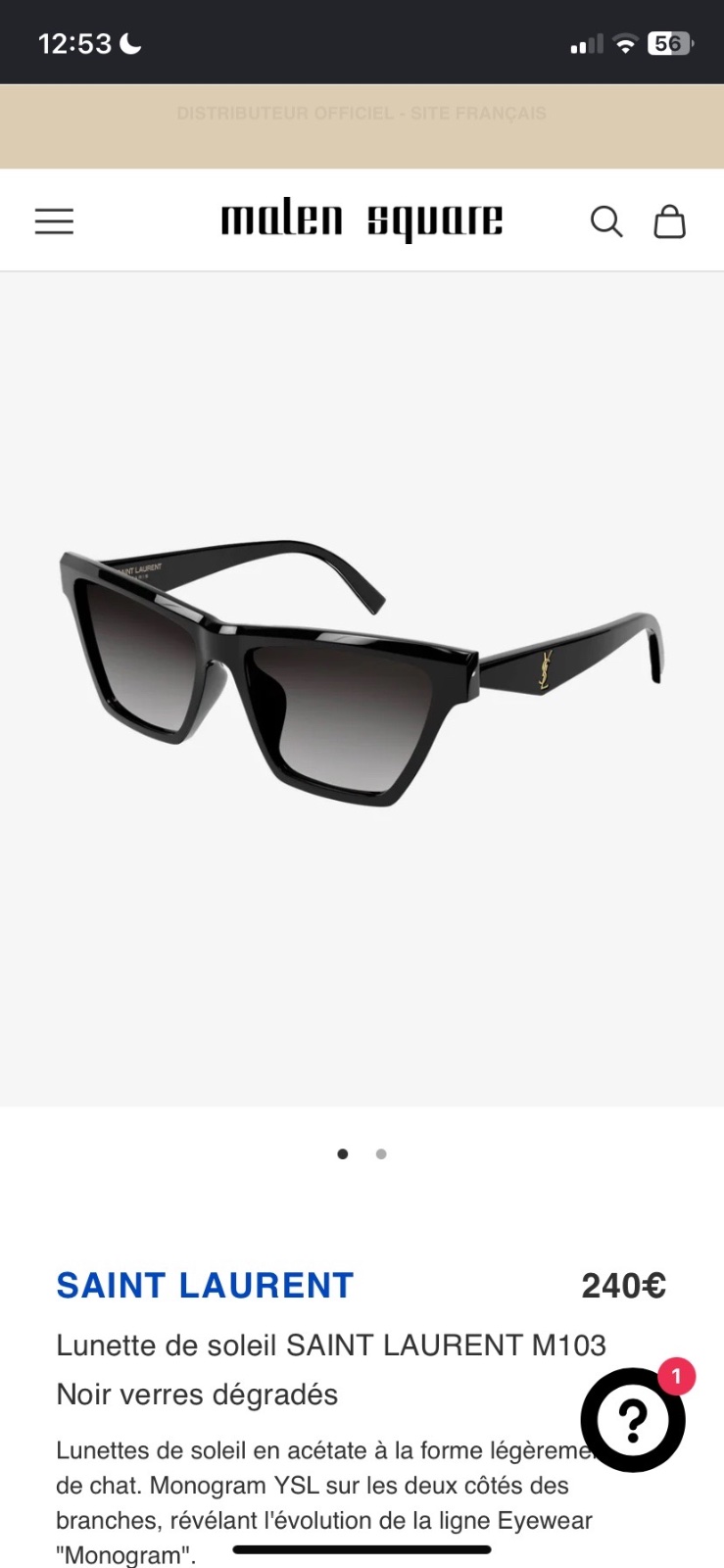Lunette saint laurent