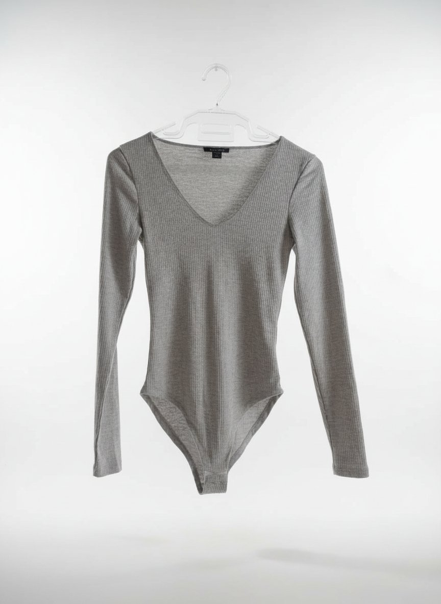 Pull gris ajusté à manches longues taille S(36)