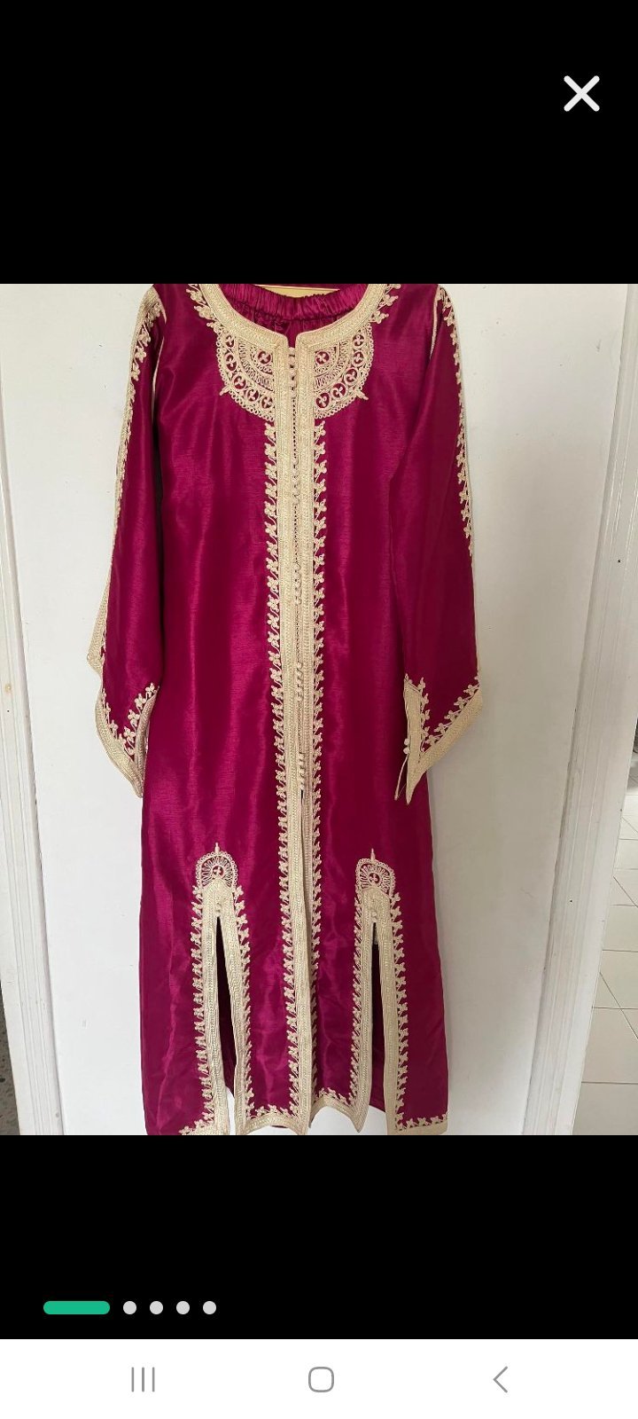 Caftan shantoung