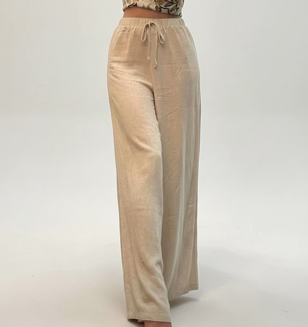 Pantalon KAMRAYA beige clair