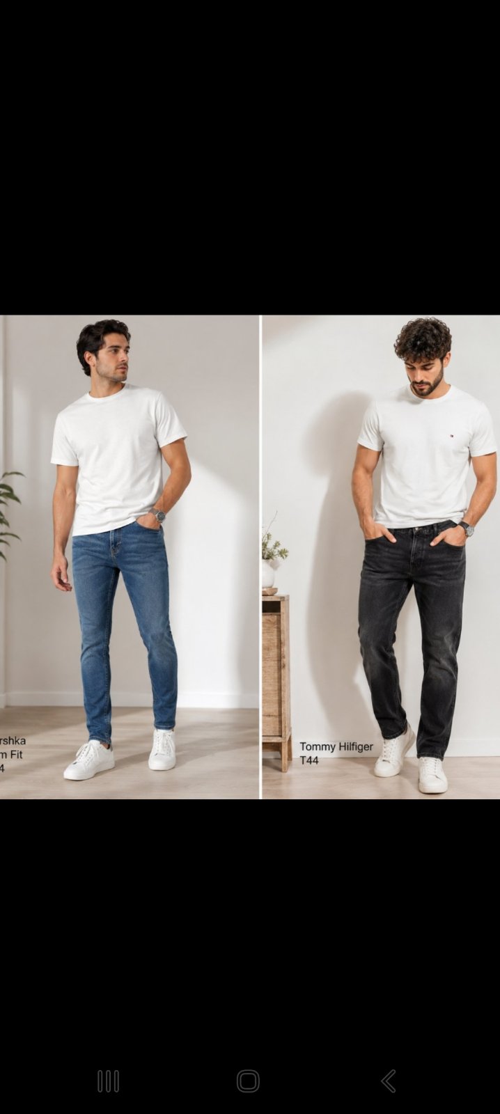Je vends ces magnifiques Djeans homme T44 Tommy hilfiger et berchka authentiques 