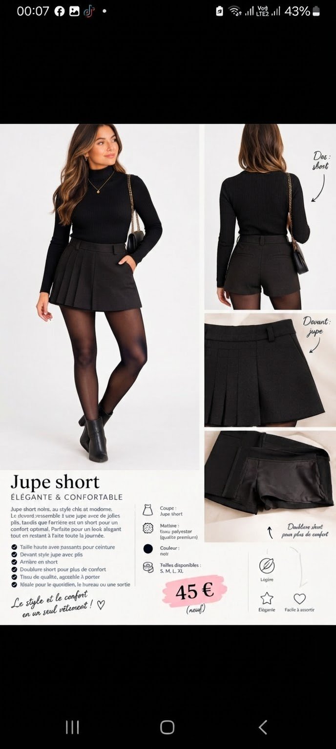 Jupe short fantaisie chic C&A 