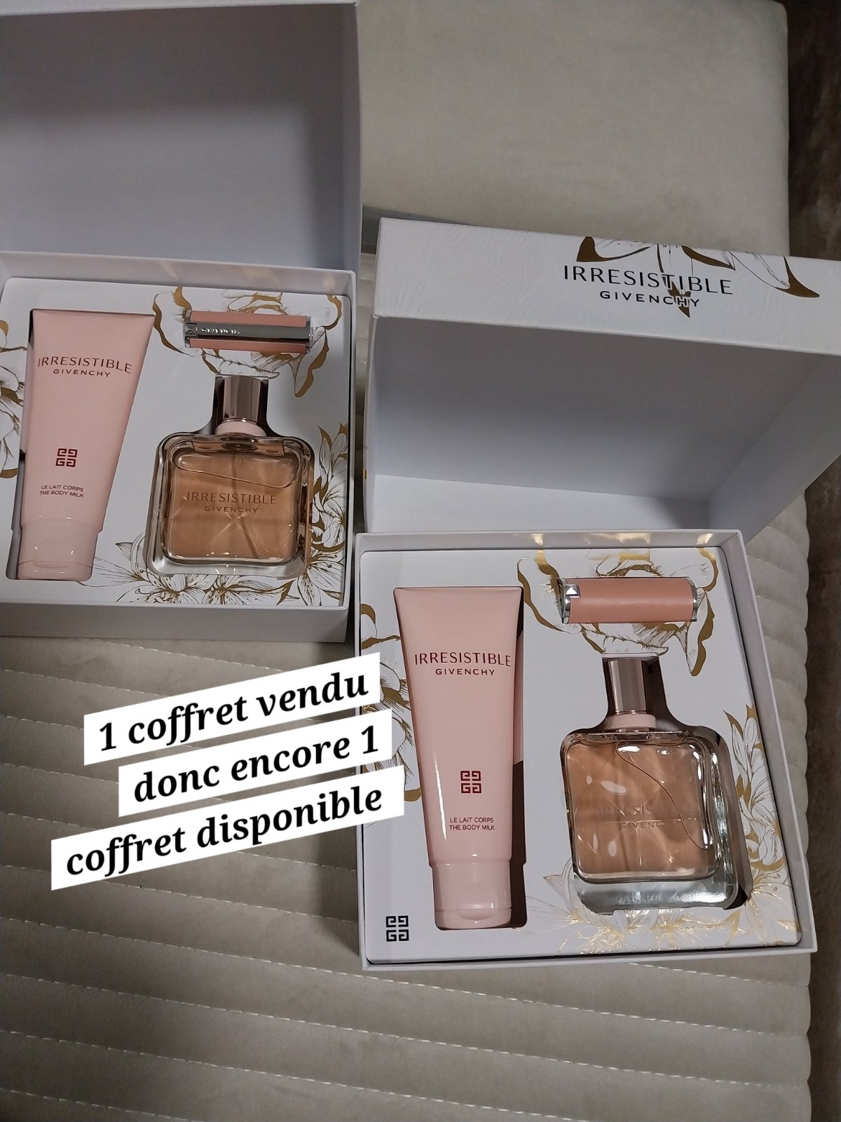 Reste 1 coffret Givenchy Irrésistible voir photo n8 nr d'authentification du produit 