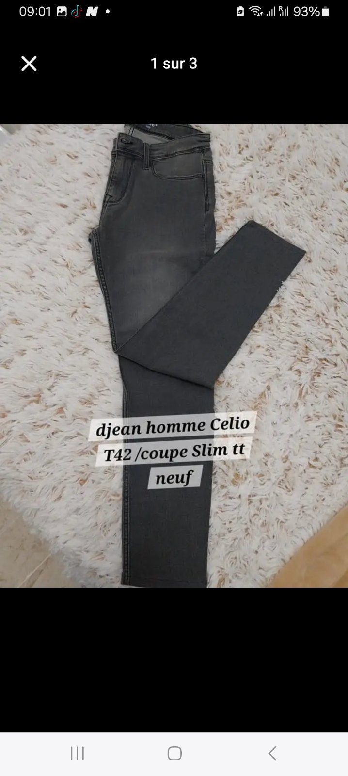 Tres beau Djean Celio pour homme Type C25 coupe slim