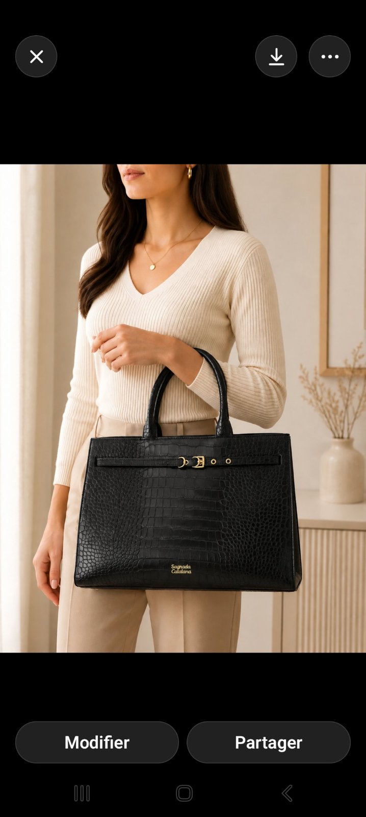 Handbag sagrada Catalana marque espagnole originale 