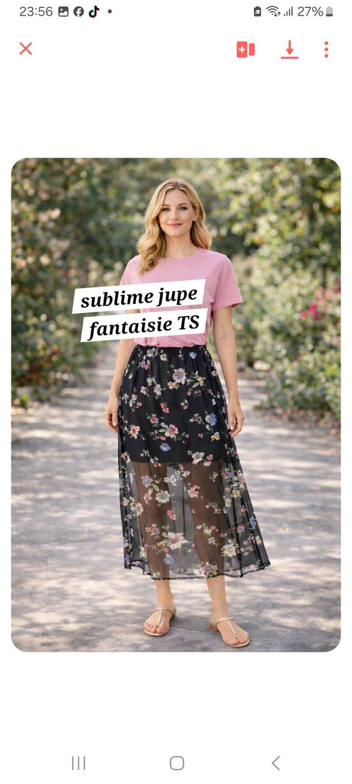 Sublime jupe fleurale H&M TS ylabes M aussi 